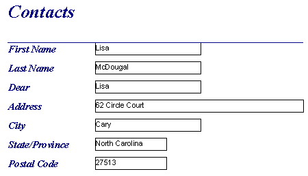 Sample Columnar Report