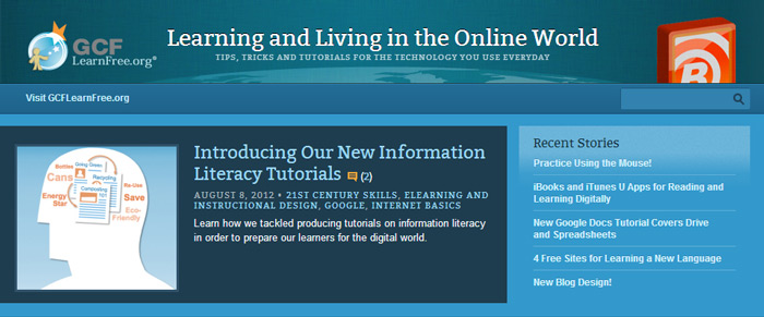 Screenshot of the GCFLearnFree Blog