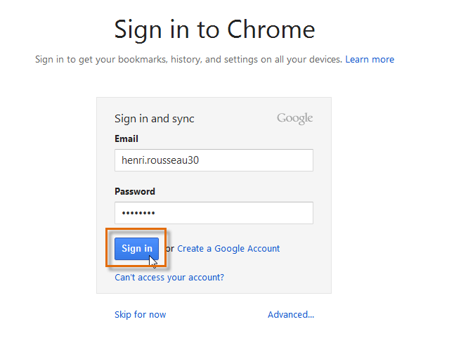 Screenshot of Google Chrome