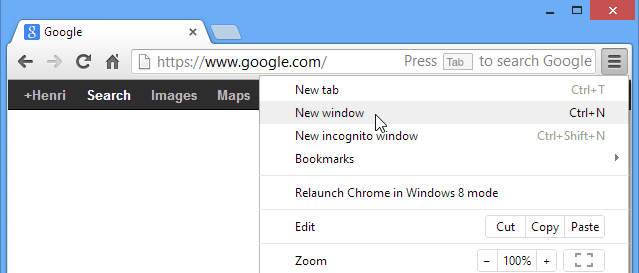 Screenshot of Google Chrome