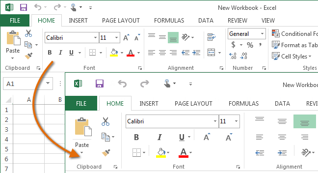 Screenshot of Excel 2013