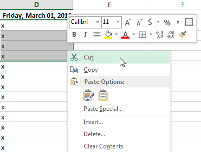 Screenshot of Excel 2013