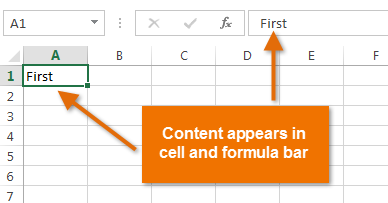 Screenshot of Excel 2013