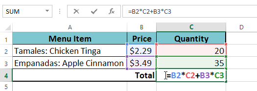 Screenshot of Excel 2013