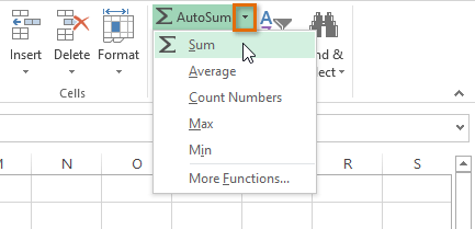 Screenshot of Excel 2013