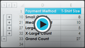 Launch "Groups and Subtotals" video!