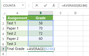 Screenshot of Excel 2013