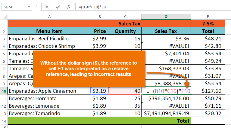 Screenshot of Excel 2013