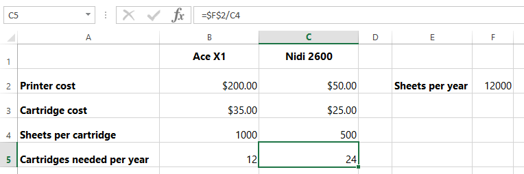 screenshot of excel 2013