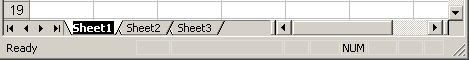 The Excel XP Sheet Tabs