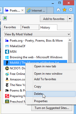 screenshot of Internet Explorer 11