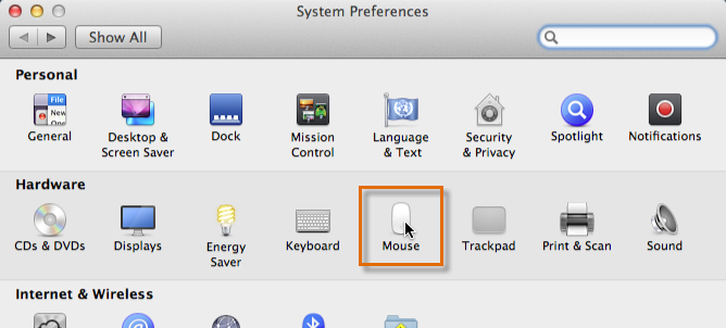 Screenshot of OS X Mavericks