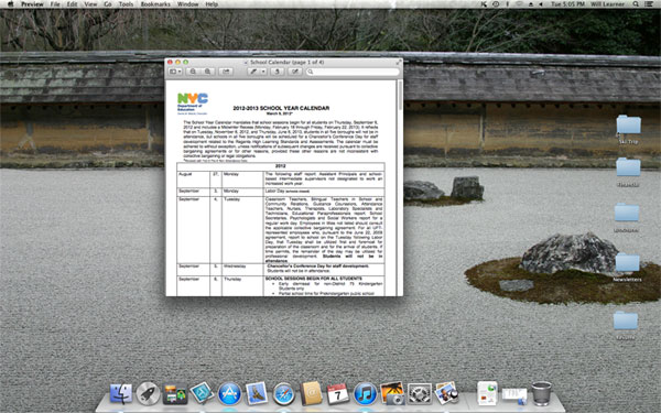 Screenshot of OS X Mavericks