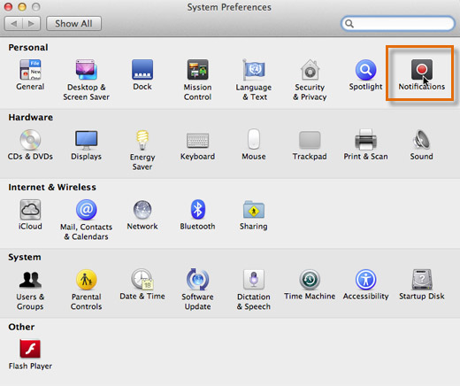 Screenshot of OS X Mavericks