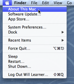 Screenshot of OS X Mountain Lion