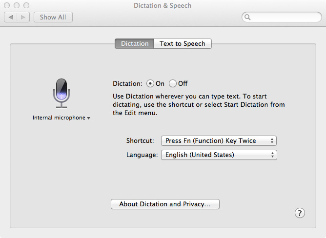 Screenshot of System Preferences