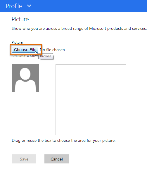 Screenshot of Microsoft account