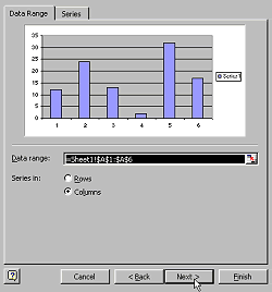 Chart wizard page 2