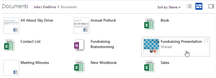 Screenshot of Microsoft OneDrive