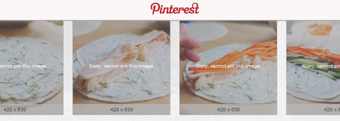 Screenshot of Pinterest