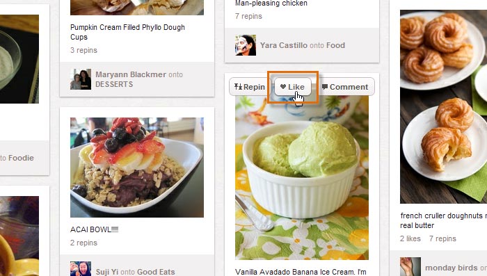 Screenshot of Pinterest