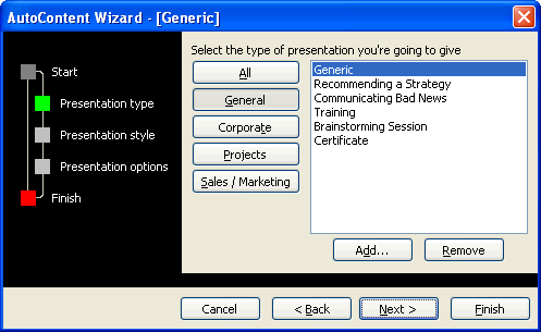 second AutoCentent dialog box