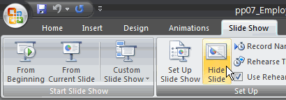 Hide Slide