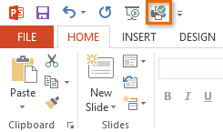 Screenshot of PowerPoint 2013