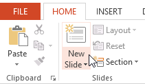 Screenshot of PowerPoint 2013