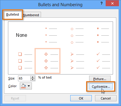 Screenshot of PowerPoint 2013