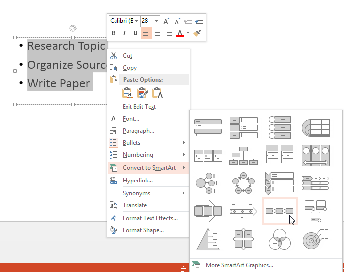 Screenshot of PowerPoint 2013