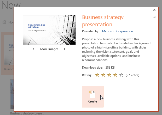 Screenshot of PowerPoint 2013