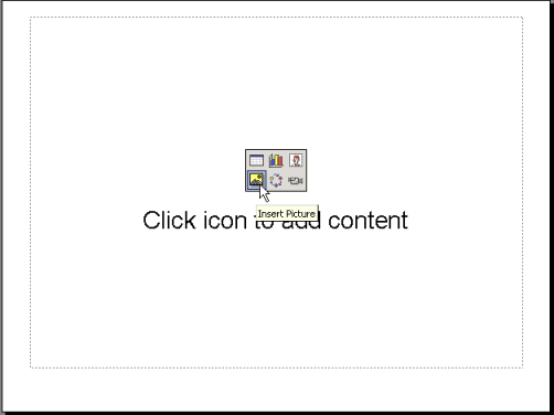 Slide with picture icon