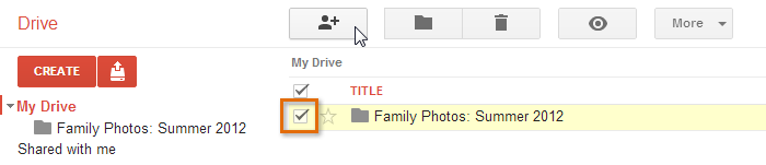 Screenshot of Google Drive