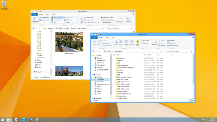 Screenshot of Windows 8