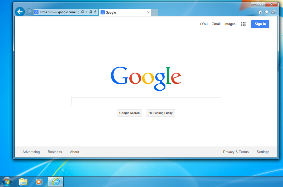 screenshot of Windows 7