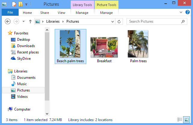 Screenshot of Windows 8