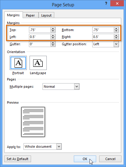 Screenshot of Word 2013