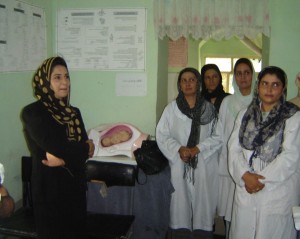 Women in a learning center