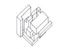 Axonometric of a figure originating from a cube.