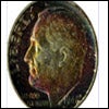 Photograph of a Roosevelt dime from 1948.