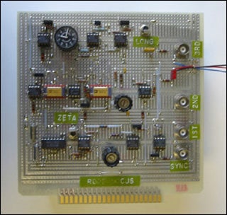 Photo of a root locus demo board.