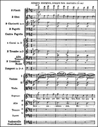 A page from the orchestral score.