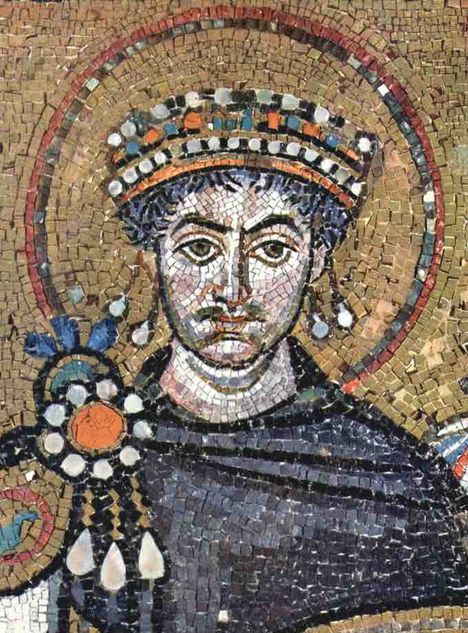 builder of the Hagia Sophia the Great Author of the Corpus Juris Civilis 527-565 AD Saint Justinian I height of the Byzantine Empire