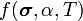f(\boldsymbol{\sigma},\alpha,T)