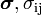  \boldsymbol{\sigma}, \sigma_\mathrm{ij} \,\!