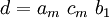  d = a_m~c_m~b_1