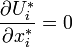 \frac{\partial U_{i}^{*}}{\partial x_{i}^{*}} = 0