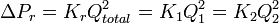\Delta P_{r} = K_{r}Q^{2}_{total} = K_{1}Q_{1}^{2} = K_{2}Q^{2}_{2}